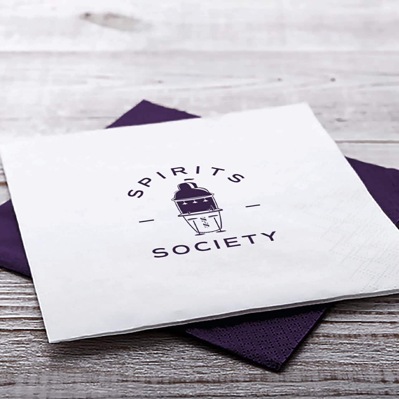Branded Napkins for Spirits Society